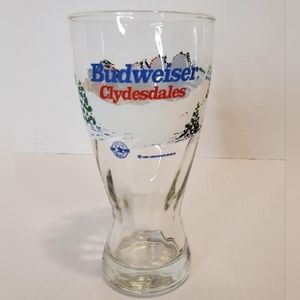 Budweiser Christmas Clydesdale Glass